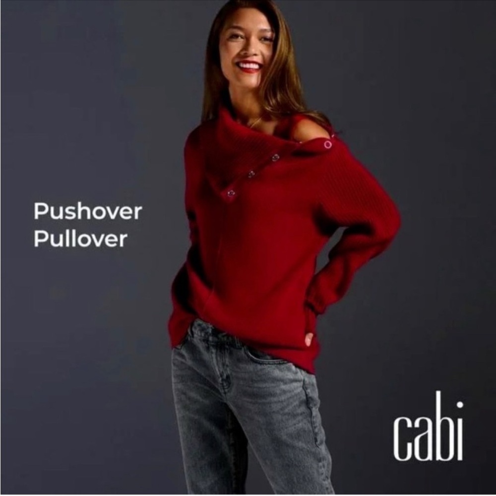 Cabi Burgundy Wine Pushover Pullover Sweater Size Large